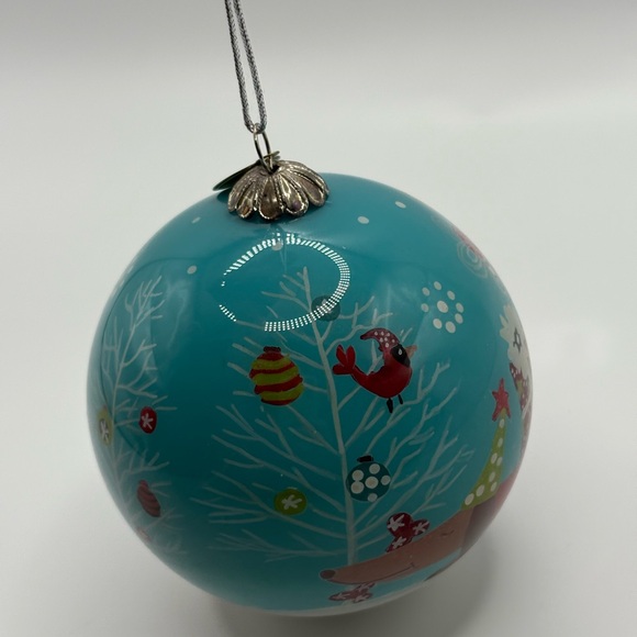 2014 Pier 1 Li Bien Glass Hand Painted Christmas Ornament Dachshund Dog In Box - Picture 10 of 16